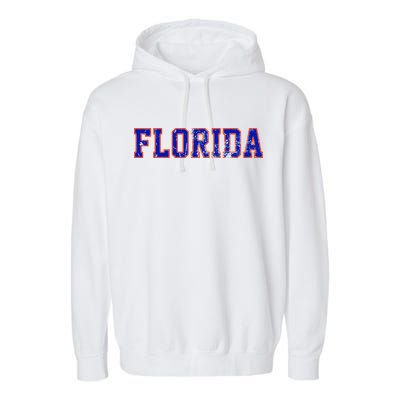 Vintage Florida Florida Orange Blue Garment-Dyed Fleece Hoodie