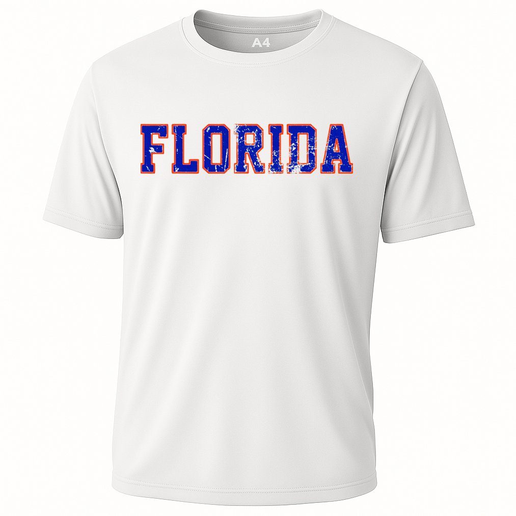 Vintage Florida Florida Orange Blue Performance Shirt