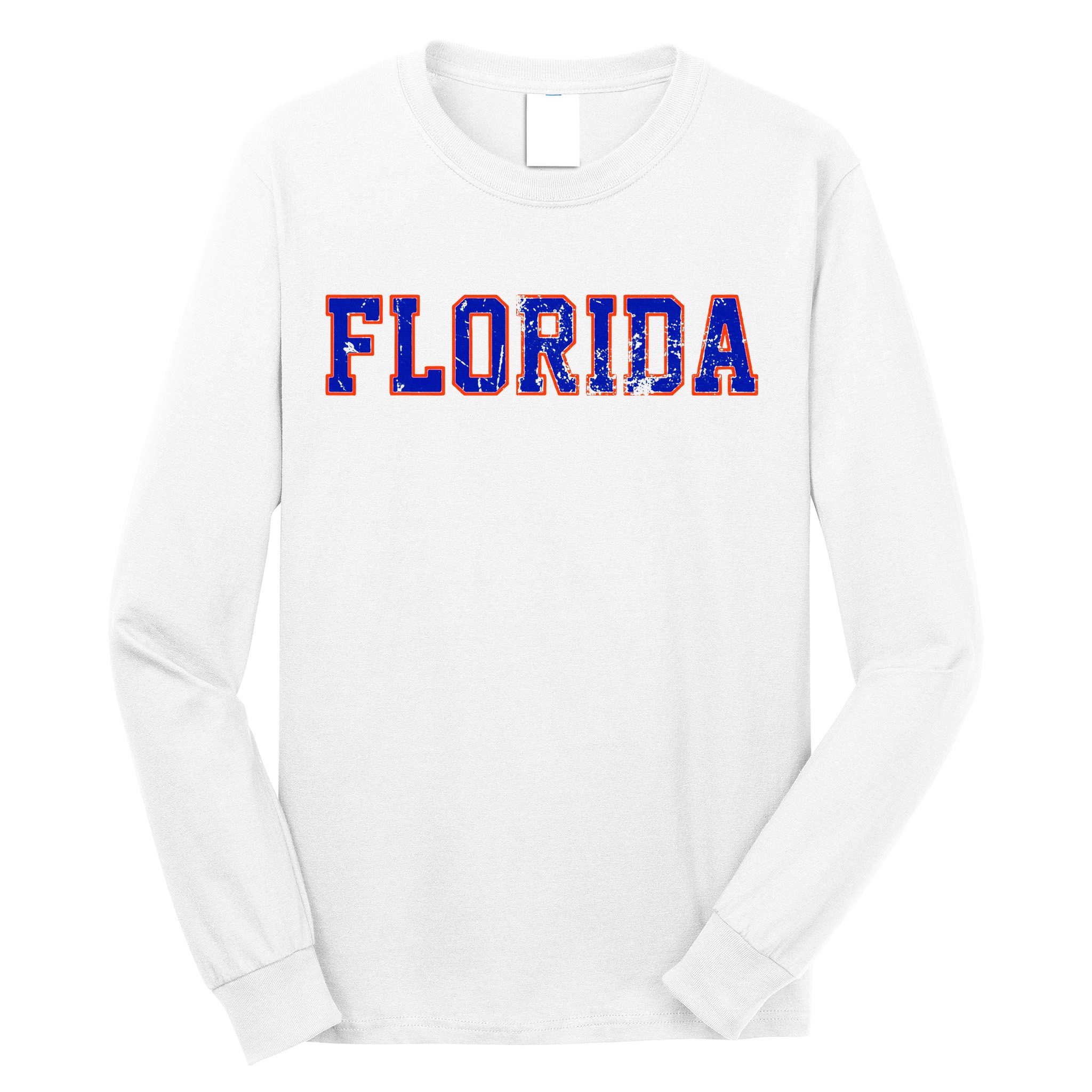 Vintage Florida Florida Orange Blue Long Sleeve Shirt