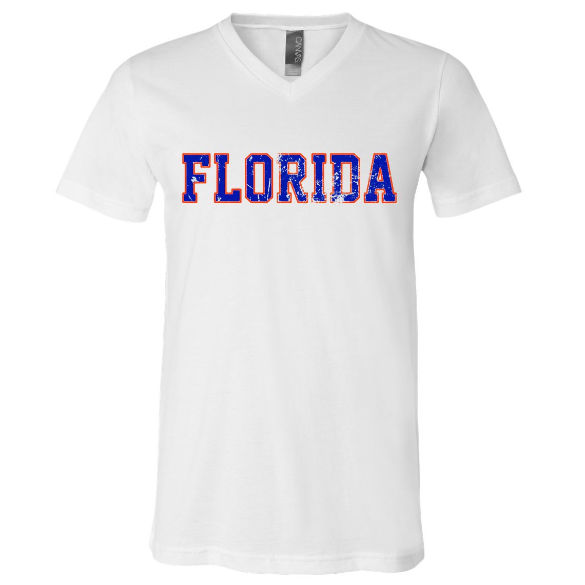 Vintage Florida Florida Orange Blue V-Neck T-Shirt