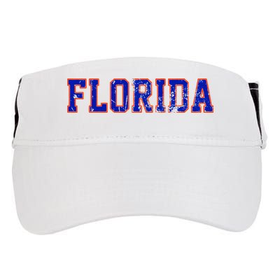 Vintage Florida Florida Orange Blue Adult Drive Performance Visor