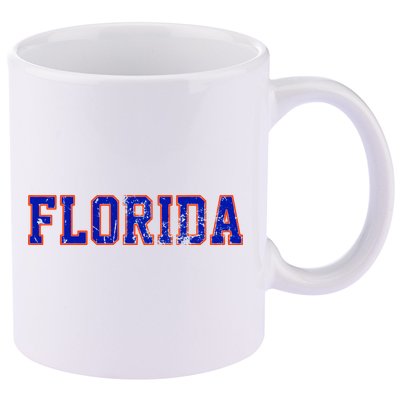 Vintage Florida Florida Orange Blue 11oz C Handle Ceramic Mug