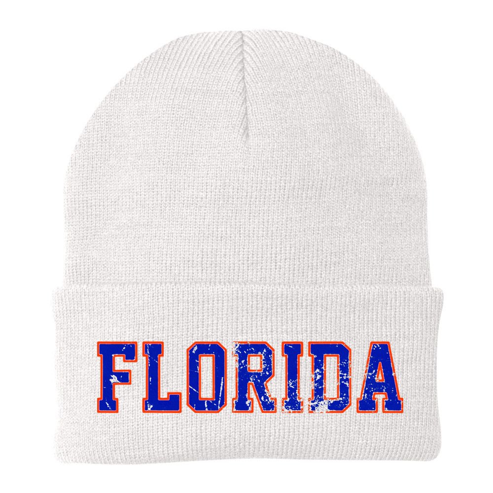 Vintage Florida Florida Orange Blue Beanie