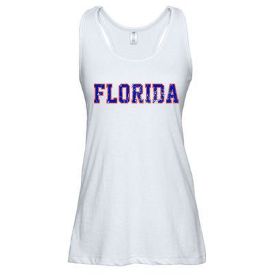 Vintage Florida Florida Orange Blue Ladies Essential Flowy Tank