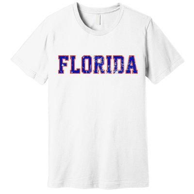 Vintage Florida Florida Orange Blue Premium T-Shirt