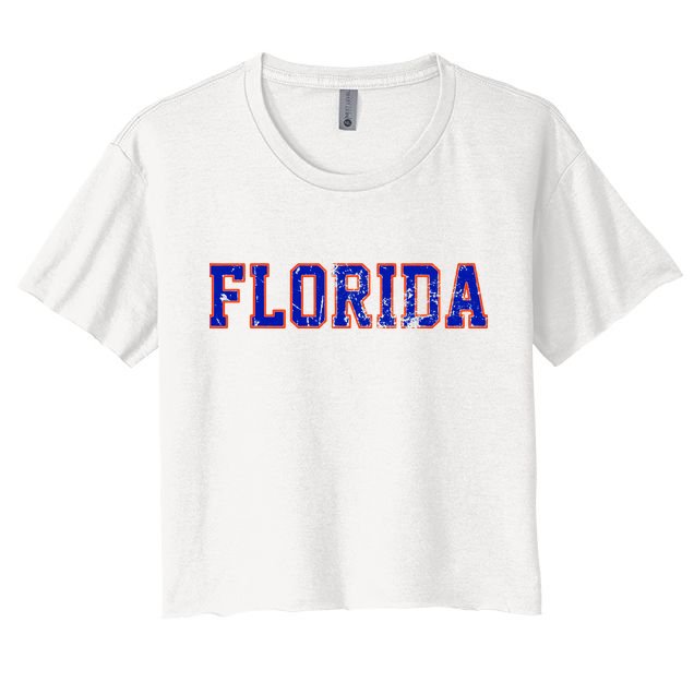 Vintage Florida Florida Orange Blue Crop Top