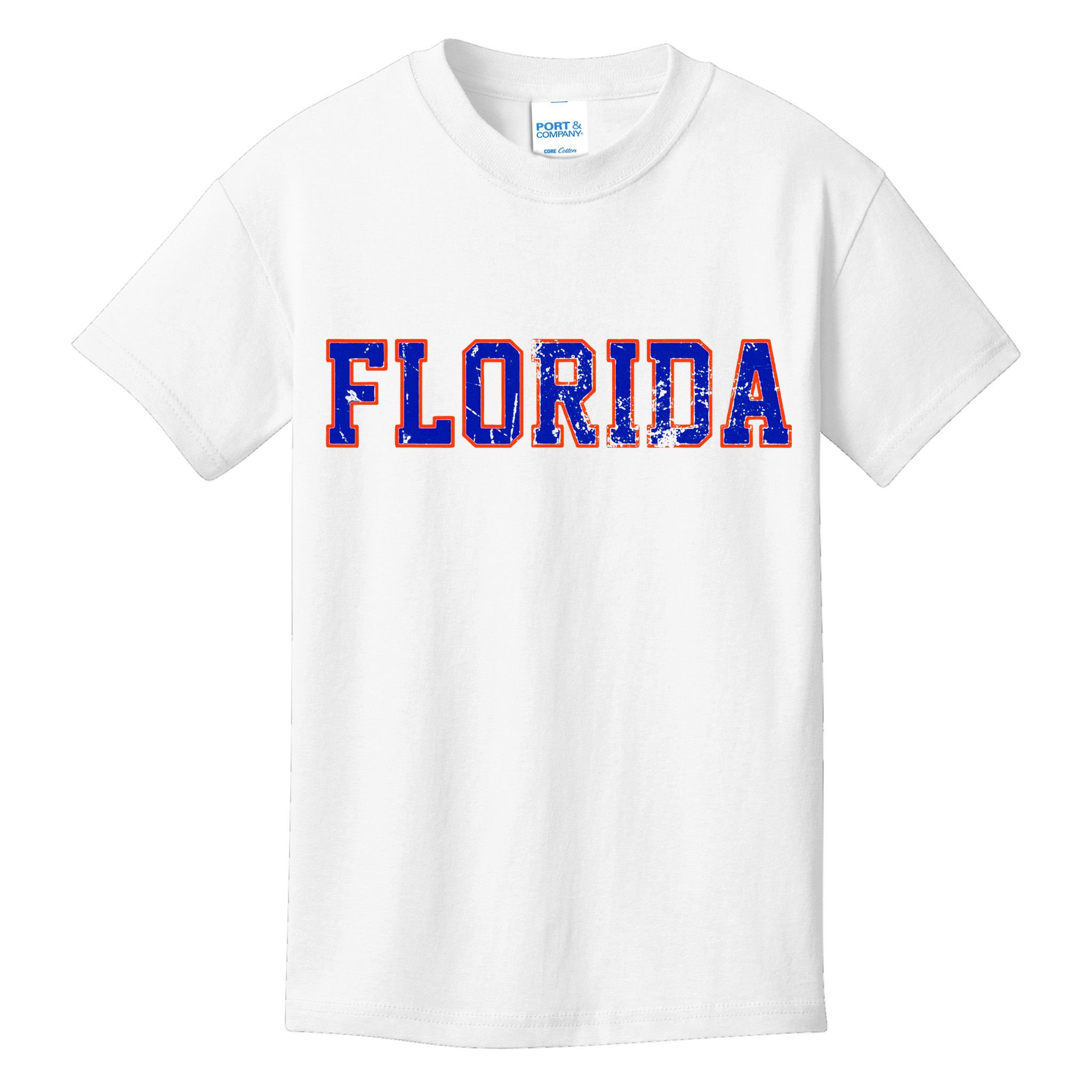 Vintage Florida Florida Orange Blue Kids T-Shirt
