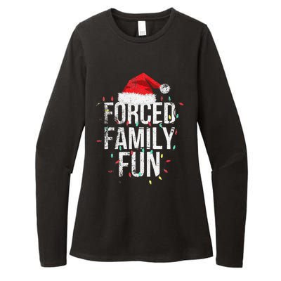 Vintage Forced Family Fun Sarcastic Christmas Xmas Womens CVC Long Sleeve Shirt