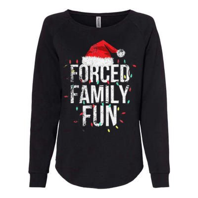 Vintage Forced Family Fun Sarcastic Christmas Xmas Womens California Wash Sweatshirt