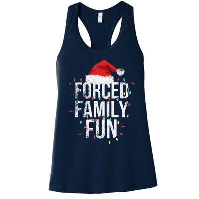 Vintage Forced Family Fun Sarcastic Christmas Xmas Women's Racerback Tank