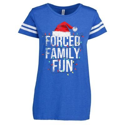 Vintage Forced Family Fun Sarcastic Christmas Xmas Enza Ladies Jersey Football T-Shirt