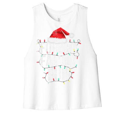 Vintage Forced Family Fun Sarcastic Christmas Xmas Women's Racerback Cropped Tank