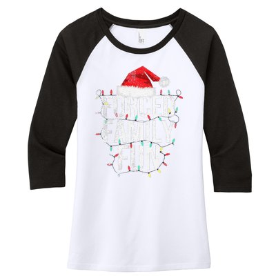 Vintage Forced Family Fun Sarcastic Christmas Xmas Women's Tri-Blend 3/4-Sleeve Raglan Shirt