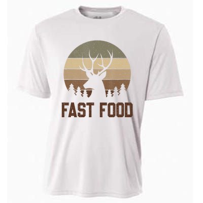 Vintage Fast Food Hunter Deer Hunting Cooling Performance Crew T-Shirt