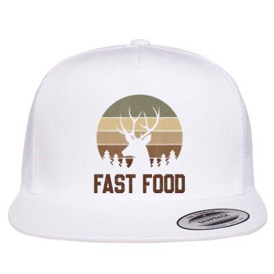 Vintage Fast Food Hunter Deer Hunting Flat Bill Trucker Hat