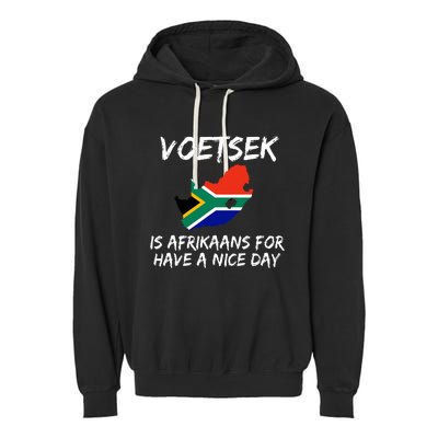 Voetsek Funny For South African Expats Garment-Dyed Fleece Hoodie