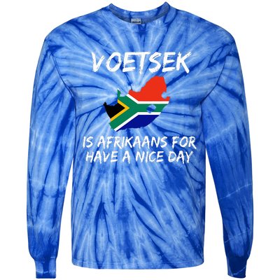 Voetsek Funny For South African Expats Tie-Dye Long Sleeve Shirt