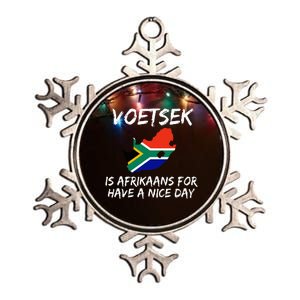 Voetsek Funny For South African Expats Metallic Star Ornament