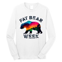 Vintage Funny Fat Bear Week Long Sleeve Shirt