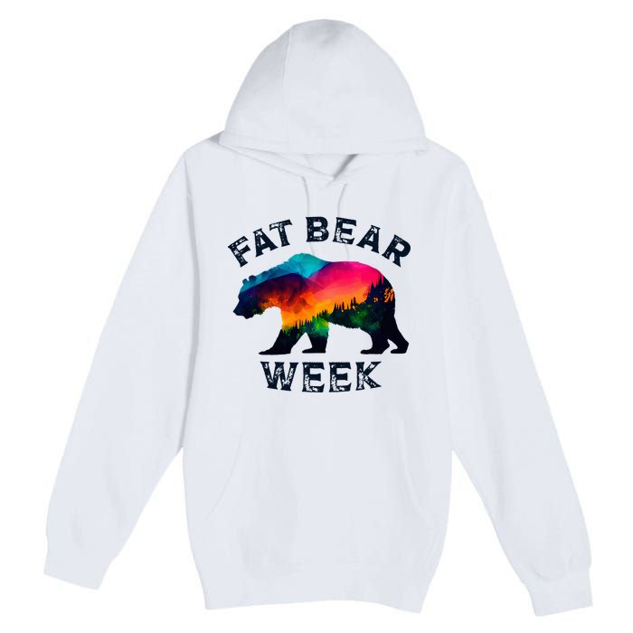 Vintage Funny Fat Bear Week Premium Pullover Hoodie