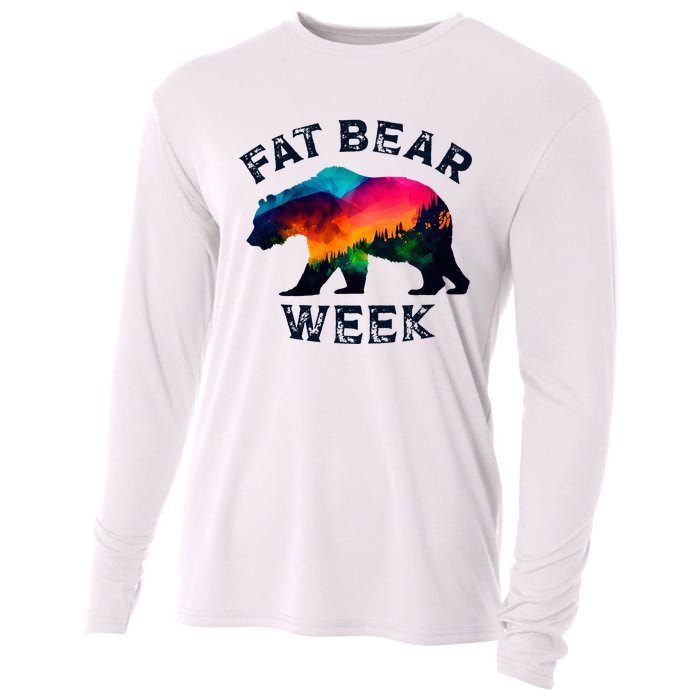 Vintage Funny Fat Bear Week Cooling Performance Long Sleeve Crew