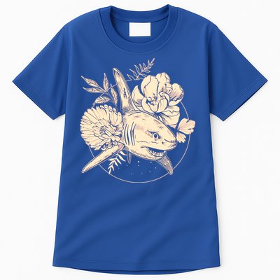 Vintage Flower Floral Shark Tall T-Shirt