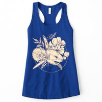 Vintage Flower Floral Shark Womens Tank Top