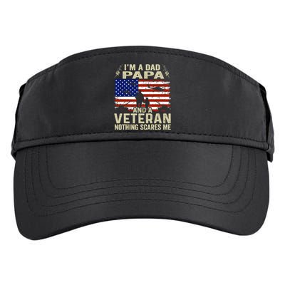 Veterans For Fathers Day IM A Dad Papa Veteran Adult Drive Performance Visor