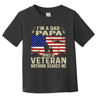 Veterans For Fathers Day IM A Dad Papa Veteran Toddler T-Shirt