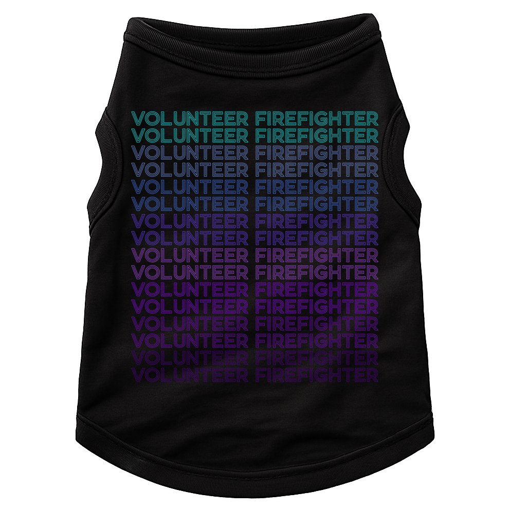 Volunteer Firefighter Fire Rescue Retro Gift Doggie Tank