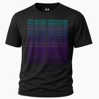 Volunteer Firefighter Fire Rescue Retro Gift Cooling Performance Crew T-Shirt