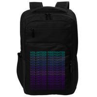 Volunteer Firefighter Fire Rescue Retro Gift Impact Tech Backpack