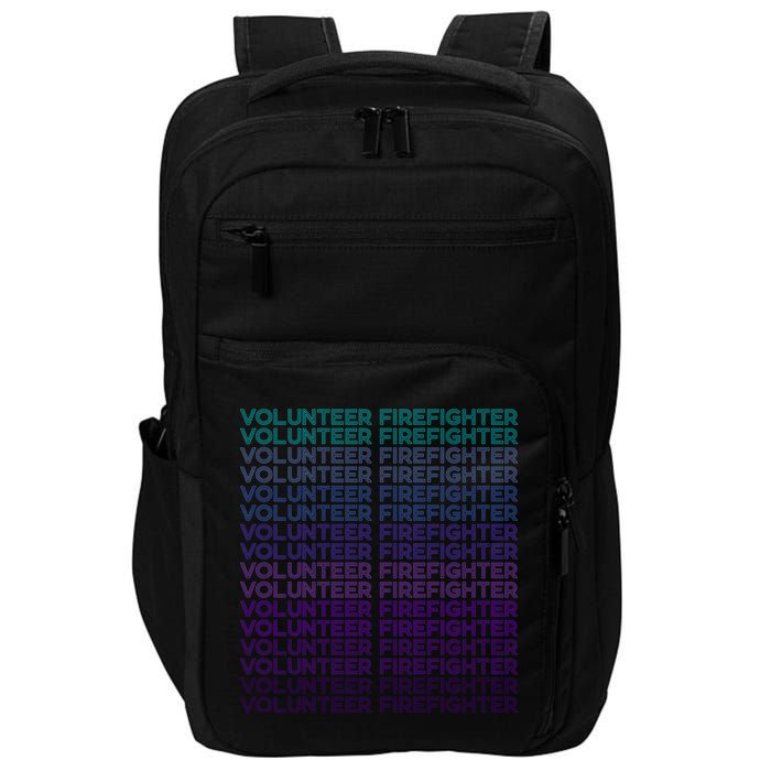 Volunteer Firefighter Fire Rescue Retro Gift Impact Tech Backpack