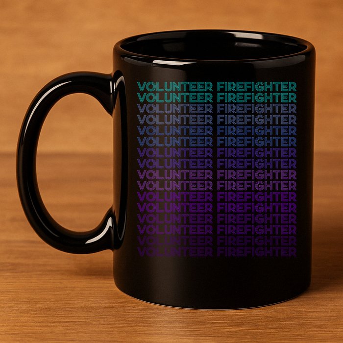 Volunteer Firefighter Fire Rescue Retro Gift 11oz C Handle Ceramic Mug