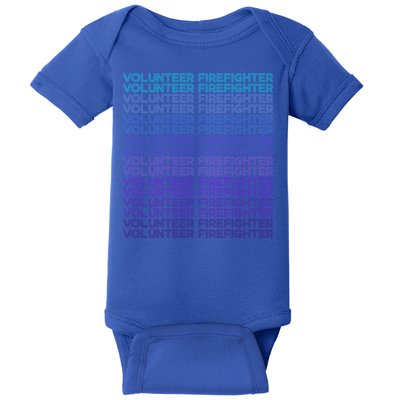 Volunteer Firefighter Fire Rescue Retro Gift Baby Bodysuit