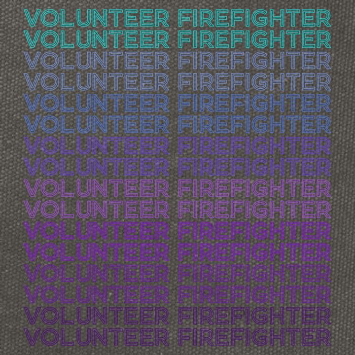 Volunteer Firefighter Fire Rescue Retro Gift Cotton Canvas Backpack