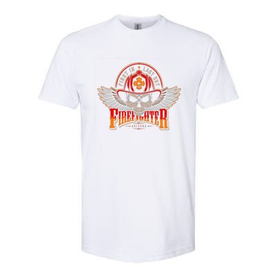 Vintage Firefighter Fire Skull Helmet Halloween Gift Softstyle CVC T-Shirt