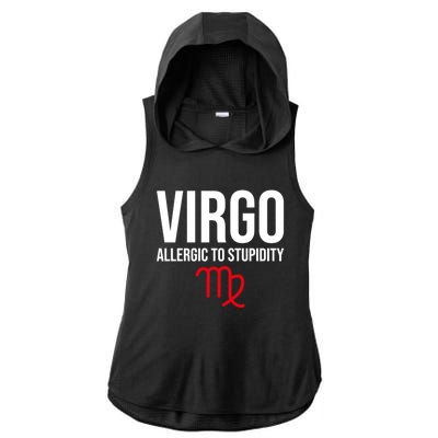 Virgo Facts Funny Sarcastic Astrology Born Birthday Quote Great Gift Ladies PosiCharge Tri-Blend Wicking Draft Hoodie Tank