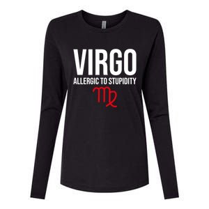 Virgo Facts Funny Sarcastic Astrology Born Birthday Quote Great Gift Womens Cotton Relaxed Long Sleeve T-Shirt