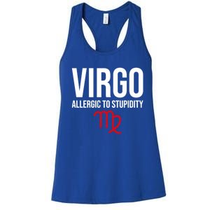 Virgo Facts Funny Sarcastic Astrology Born Birthday Quote Great Gift Women's Racerback Tank