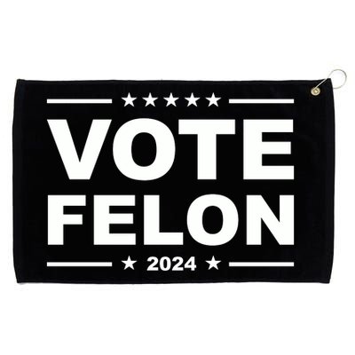 Vote Felon Funny Trump 2024 Convicted Felon Grommeted Golf Towel