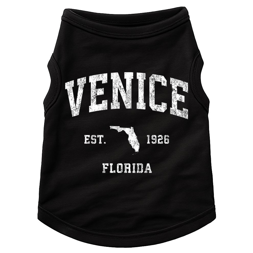 Venice Florida Fl Vintage Established Athletic Sports Design Doggie Tank