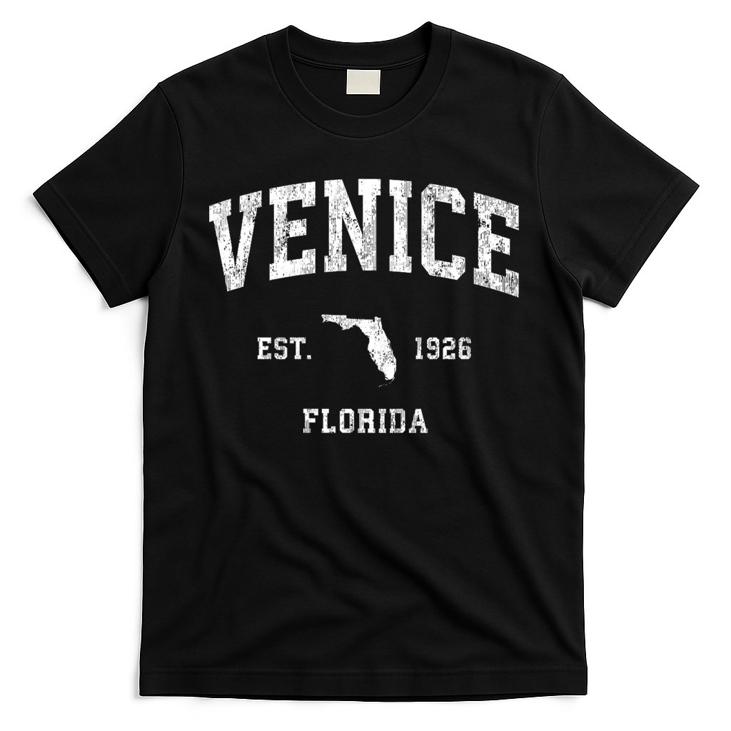 Venice Florida Fl Vintage Established Athletic Sports Design T-Shirt