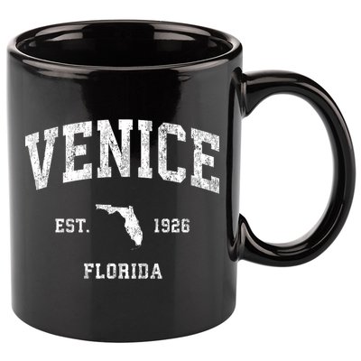 Venice Florida Fl Vintage Established Athletic Sports Design 11oz C Handle Ceramic Mug