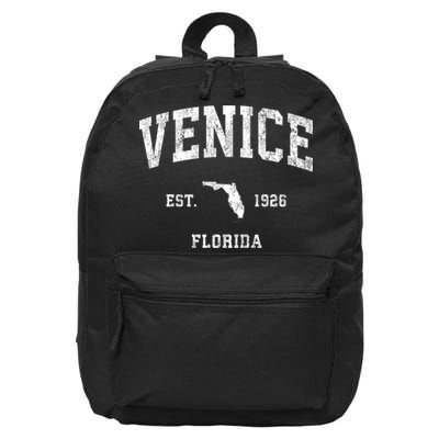 Venice Florida Fl Vintage Established Athletic Sports Design 16 in Basic Backpack