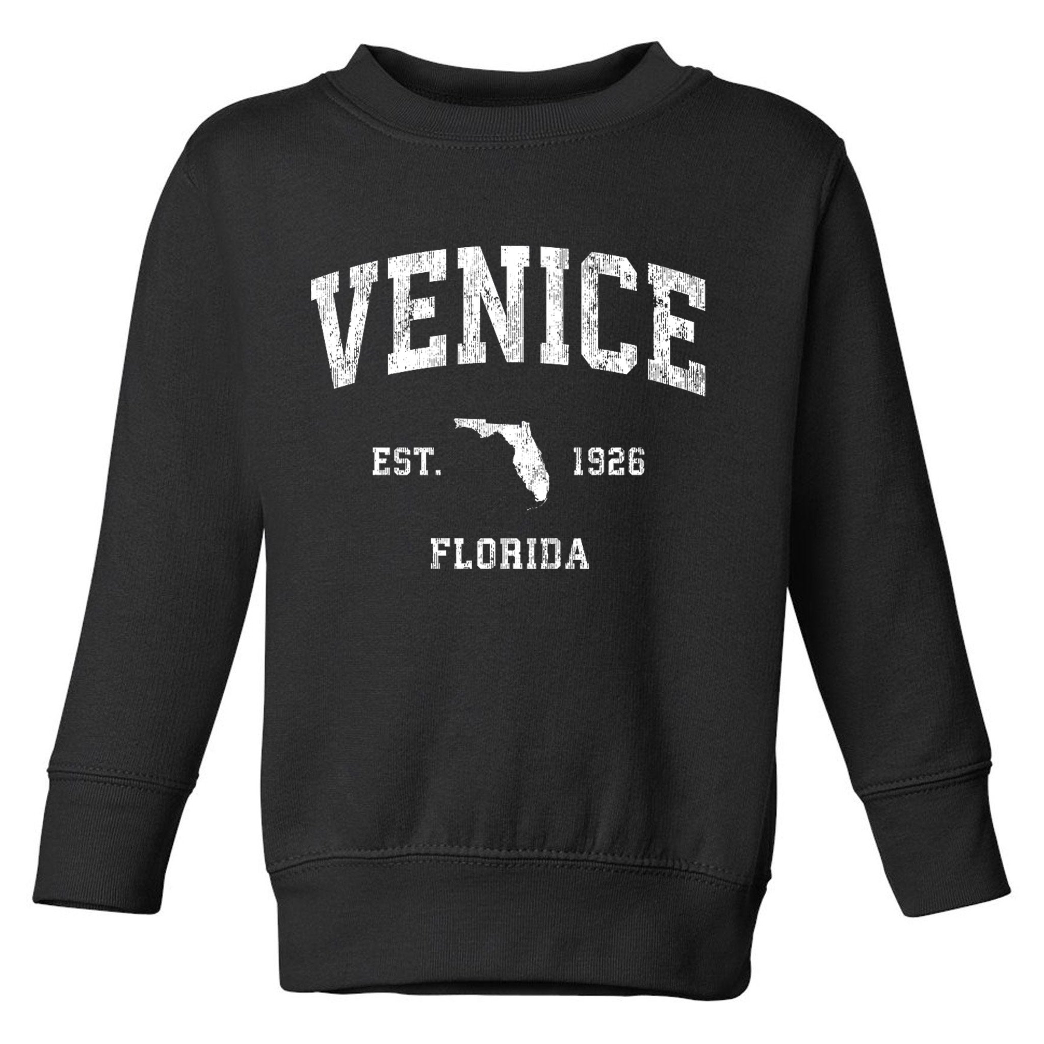 Venice Florida Fl Vintage Established Athletic Sports Design Toddler Sweatshirt