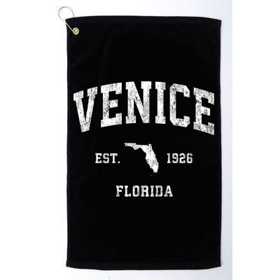 Venice Florida Fl Vintage Established Athletic Sports Design Golf Towel