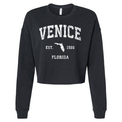 Venice Florida Fl Vintage Established Athletic Sports Design Cropped Pullover Crew
