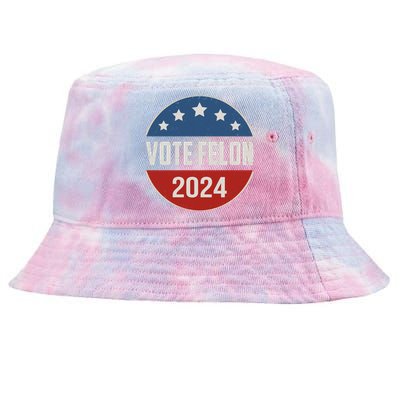 Vote Felon Funny Trump 2024 Convicted Felon Tie-Dyed Bucket Hat