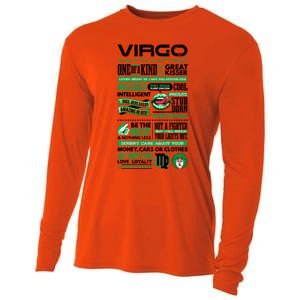 Virgo Facts Funny Zodiac Sign Graphic Great Gift Cooling Performance Long Sleeve Crew